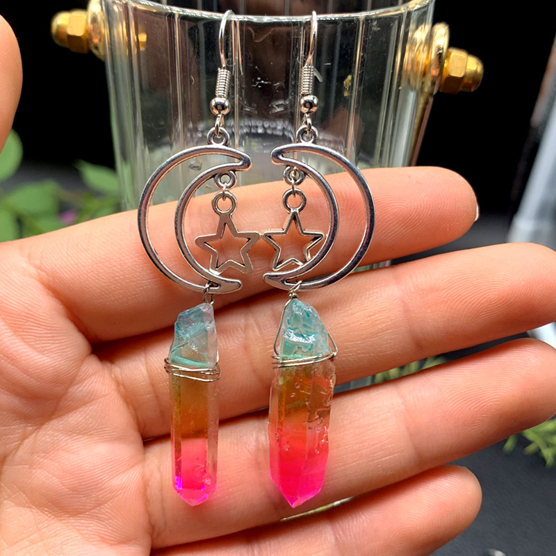 Retro Star Moon Alloy Womenu0027S Drop Earrings 1 Pair