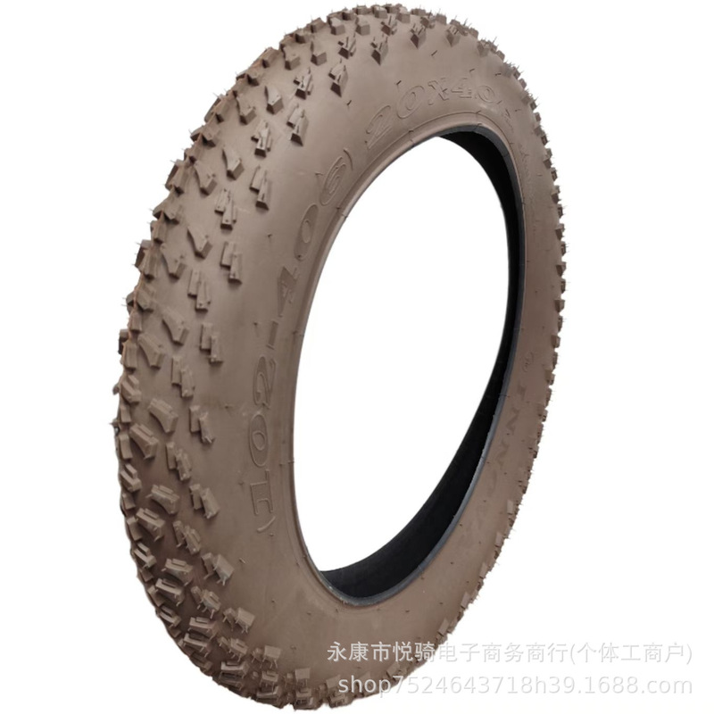 Innova 20*4.0 Off-Road Pattern Brown Yellow Lithium Electric Bicycle Tire and Inner Tube