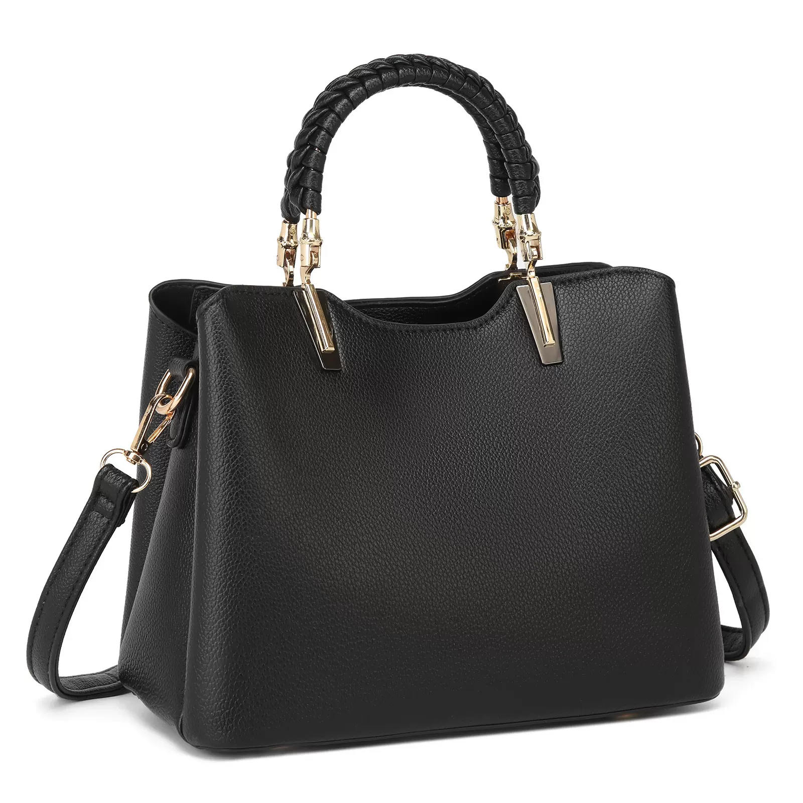 跨境包包女2025秋冬PU皮革妈咪包 多袋口斜挎包 优雅时尚风手提包