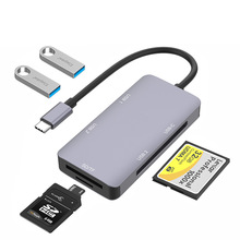 TYPE-C转USB3.0*2 HUB SD/TF/CF多合一相机读卡器 五合一扩展坞