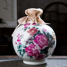 景德镇陶瓷酒瓶1斤5斤装高温小酒坛有盖酒具家用密封酒壶仿古设计