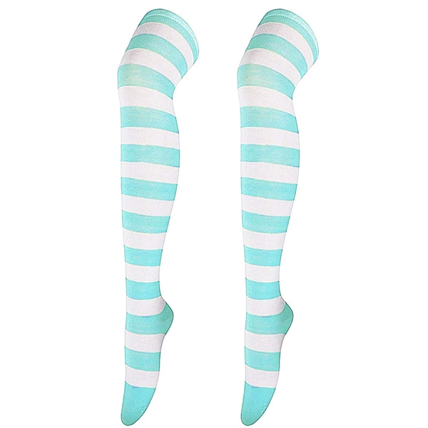 Lake blue+white/wide strip 8