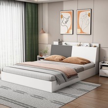 现代简约榻榻米床1.8米1.5米家用卧室双人床经济型出租屋单人床架