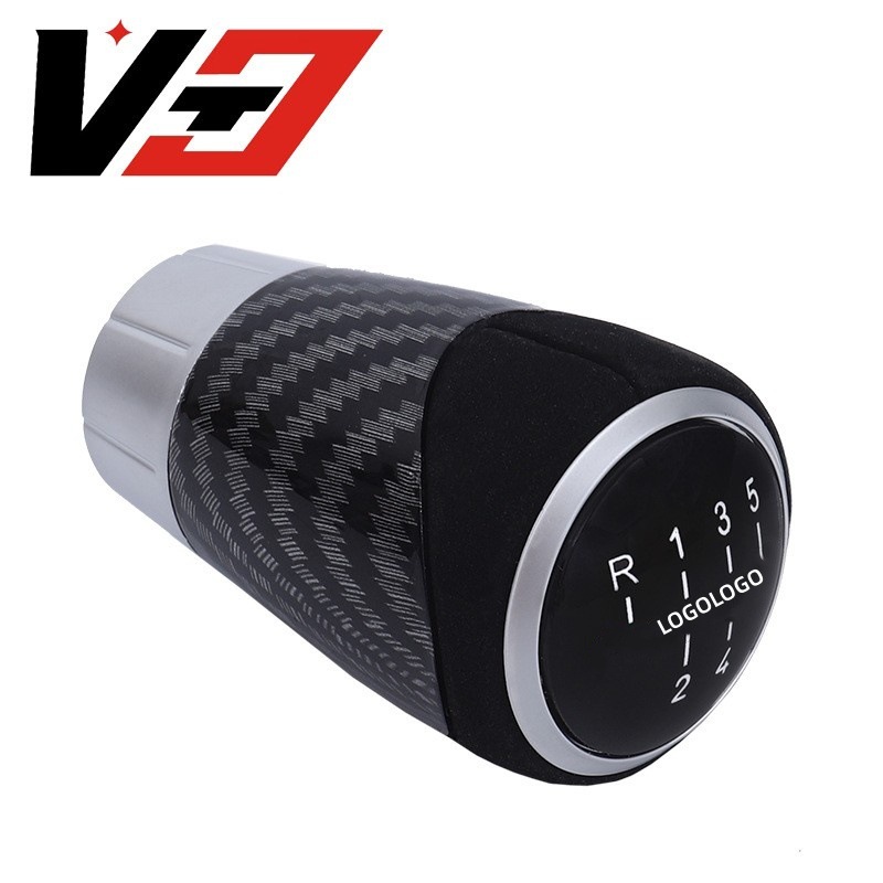 Cross-border hot sale suitable for BMW shift handball gear lever gear head carbon fiber suede auto parts