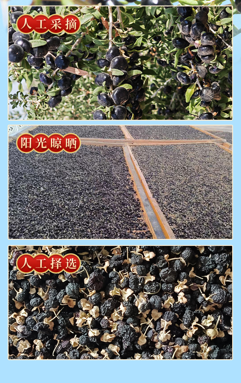 Dried Black Goji Berry Gift Box 50g x 5 Bottles Premium Qinghai Wolfberry for Tea Soup and Daily Nourishing Use key features
