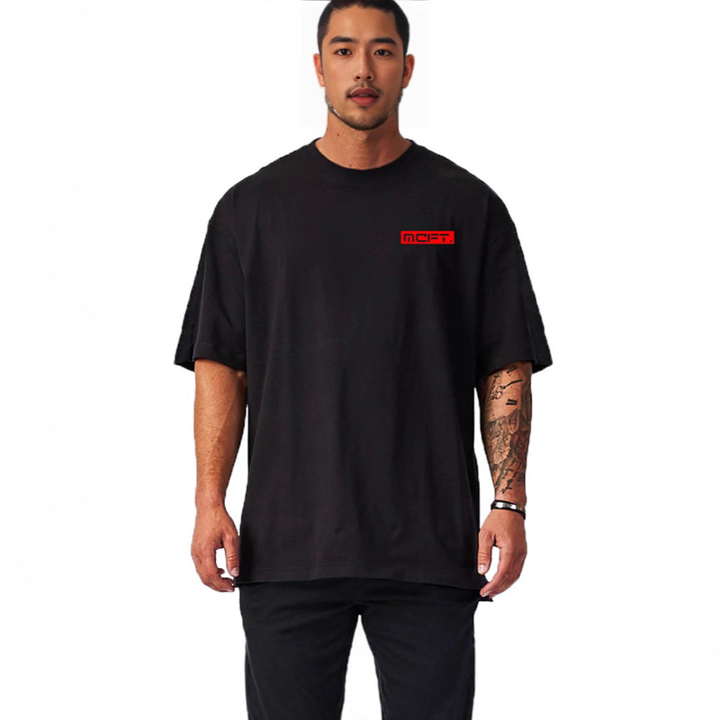 Weightlifting Equipment Heavy-Duty 260g Training Short-Sleeve Men's Fitness Sports T-Shirt Pure Cotton Loose Fit Plus Size Running Shirt Weightlifting Equipment Heavy-Duty 260g Training Short-Sleeve Men's Fitness Sports T-Shirt Pure Cotton Loose Fit Plus Size Running Shirt