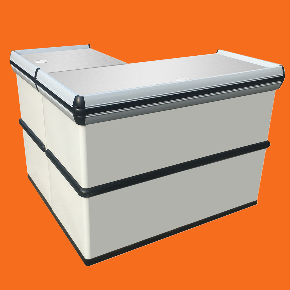 便利店柜台收银台金属不锈钢生鲜蔬菜水果店简约现代商用多功能