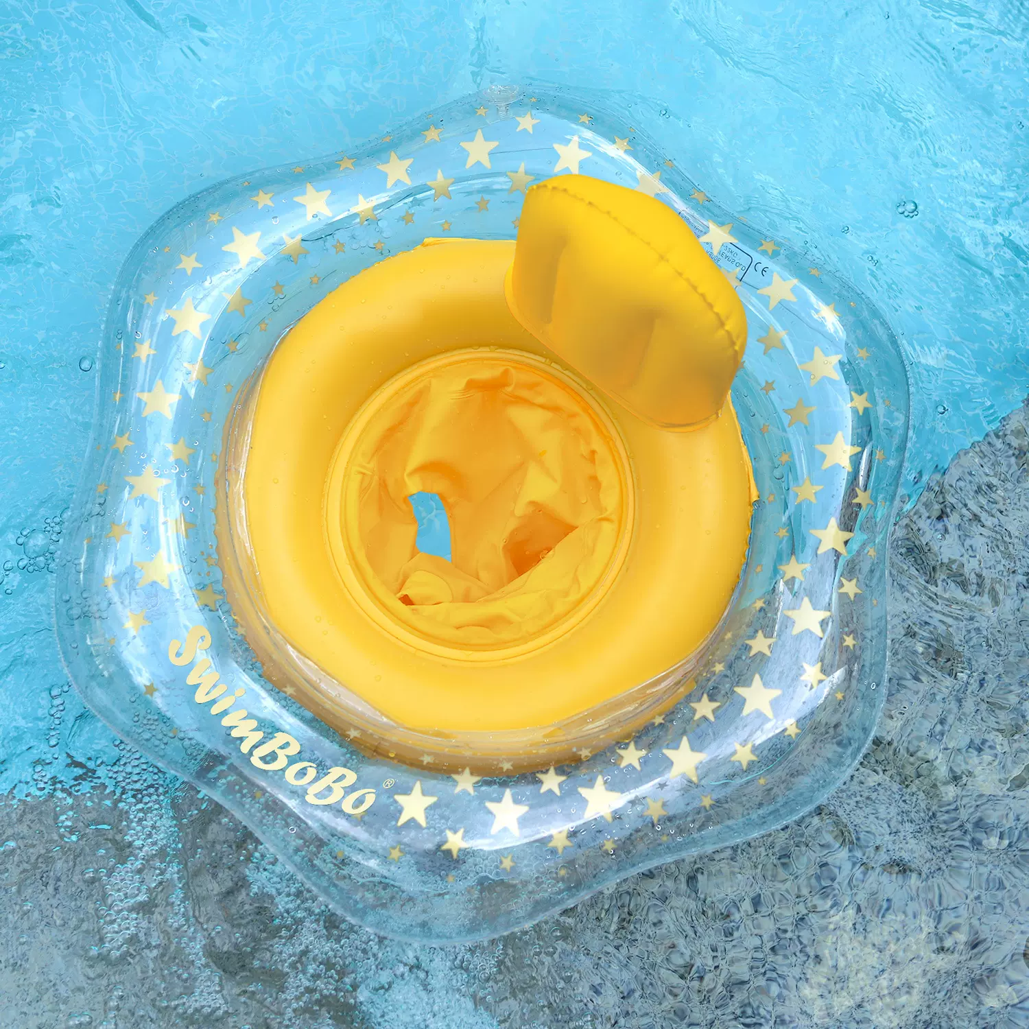 swimbobo新款儿童游泳坐圈婴儿水上充气腋下座圈星星型宝宝游泳圈