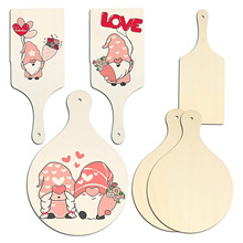 迷你木制带手柄木桨砧板 DIY未完成木板 家庭厨房烹饪装饰工艺品