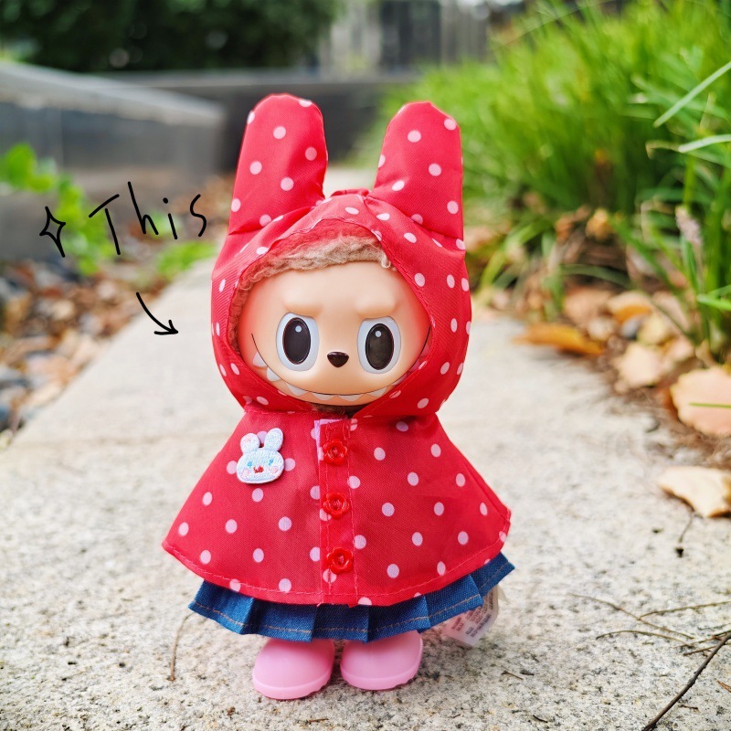 拉布布衣服labubu娃衣换装小靴子雨衣换装玩偶防水服衣服|undefined