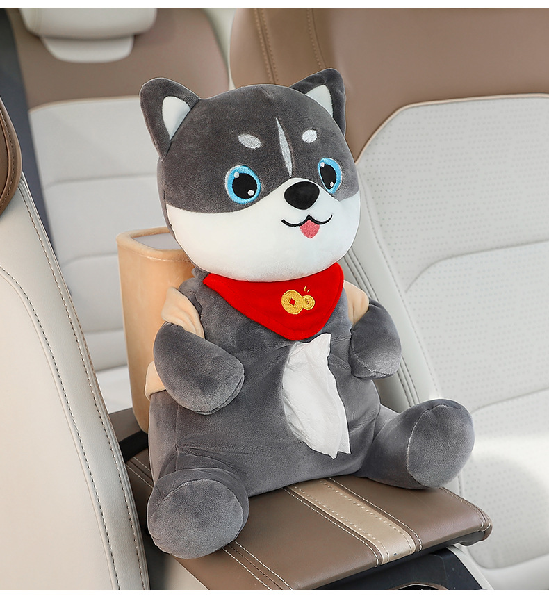 Fisherman duck car armrest box tissue box creative cute cartoon tissue box trash can two-in-one car storage