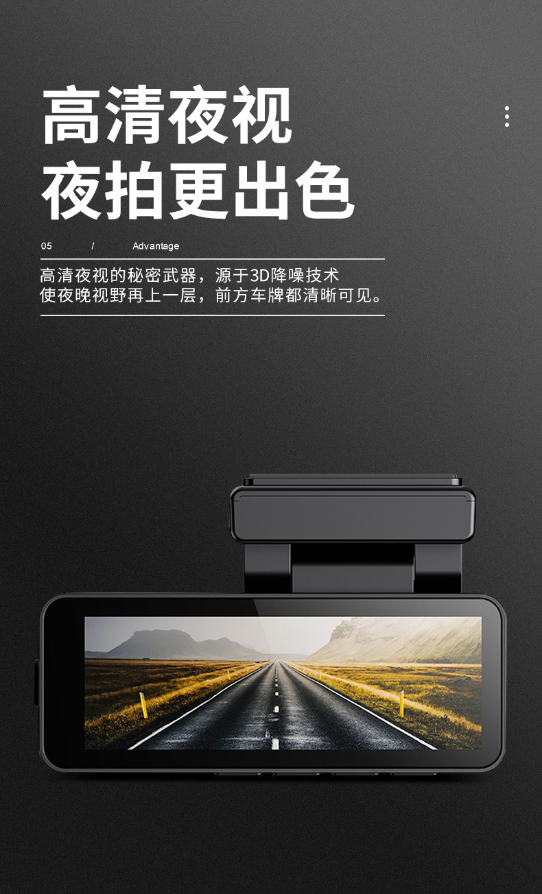 Cross-Border New Model Dash Cam 3.2inch Hd 4K Dual Recording Front and Rear Camera Wifi Night Vision Car Recorder