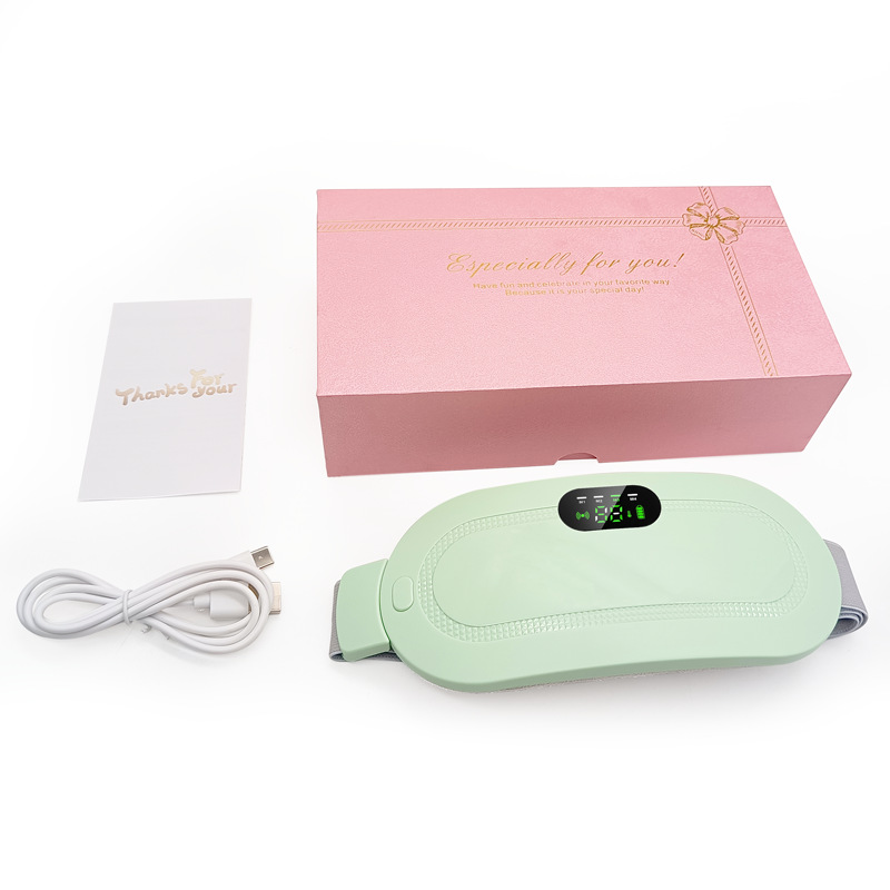 Cinturón de calefacción eléctrico personalizable para aliviar el dolor menstrual en mujeres, dispositivo de calentamiento para el útero, terapia de calor vibrante para los cólicos menstruales.