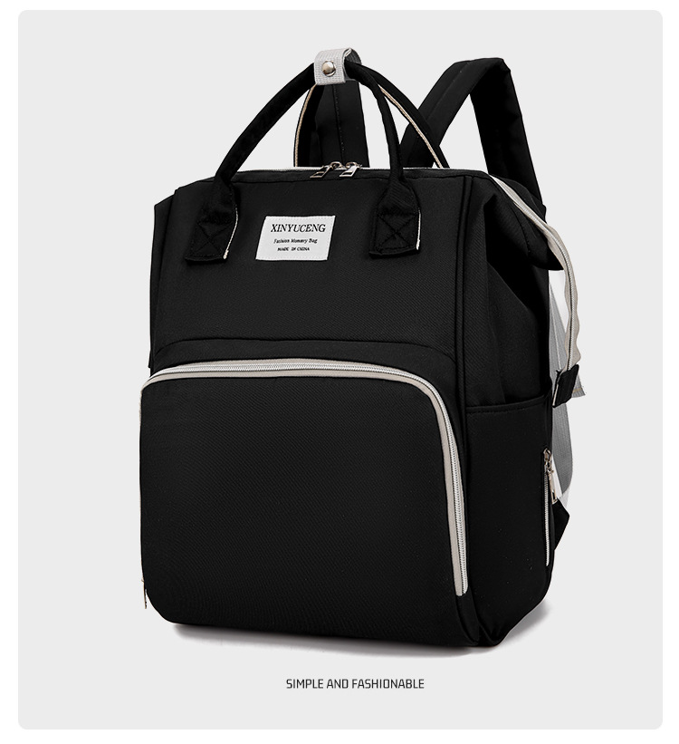 Solid-color lightweight mom bag, a backpack for taking kids out, multi-functional large-capacity mother and baby bag for girls undefined