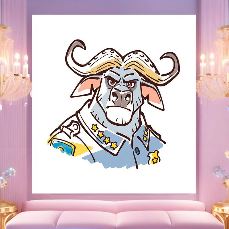 20 * 20 Crazy Zoo City pintura digital a mano diy dibujos animados pintura a mano Judith Decoration