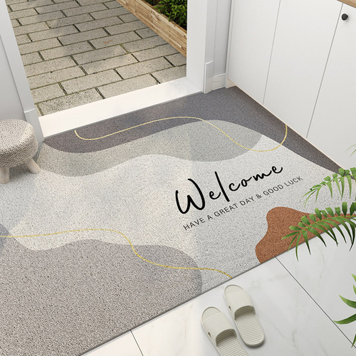 Entrance door wire circle floor mat door entrance household door mat door mat non-slip carpet cuttable mat Nordic