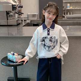 女童卫衣春秋新款洋气儿童网红加厚童装上衣小女孩秋装衫