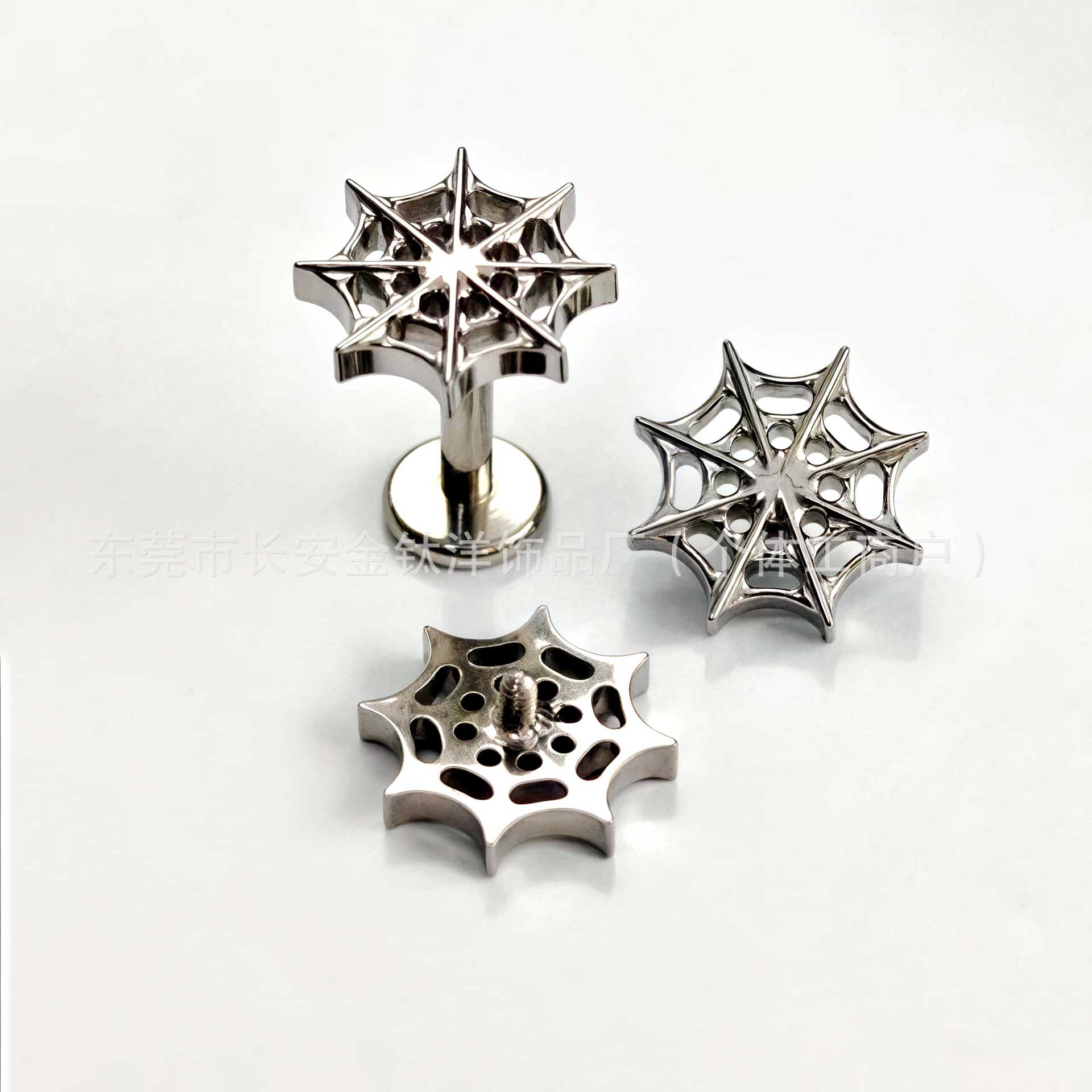 Pointed titanium steel lip stud product view