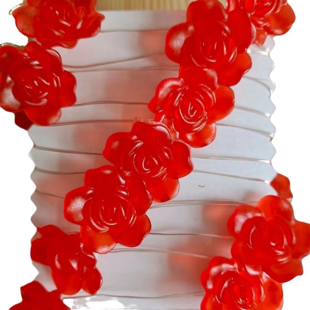 LED alambre de cobre luz amor labios rojos luces pequeñas luces intermitentes decoración Navidad Día San Valentín romántico cumpleaños