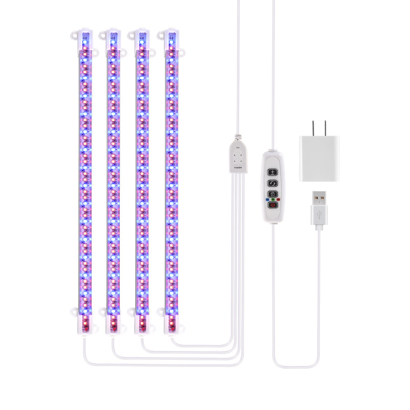 多肉补光防水硬灯条 全光谱LED植物生长灯 USB供电智能调光植物灯