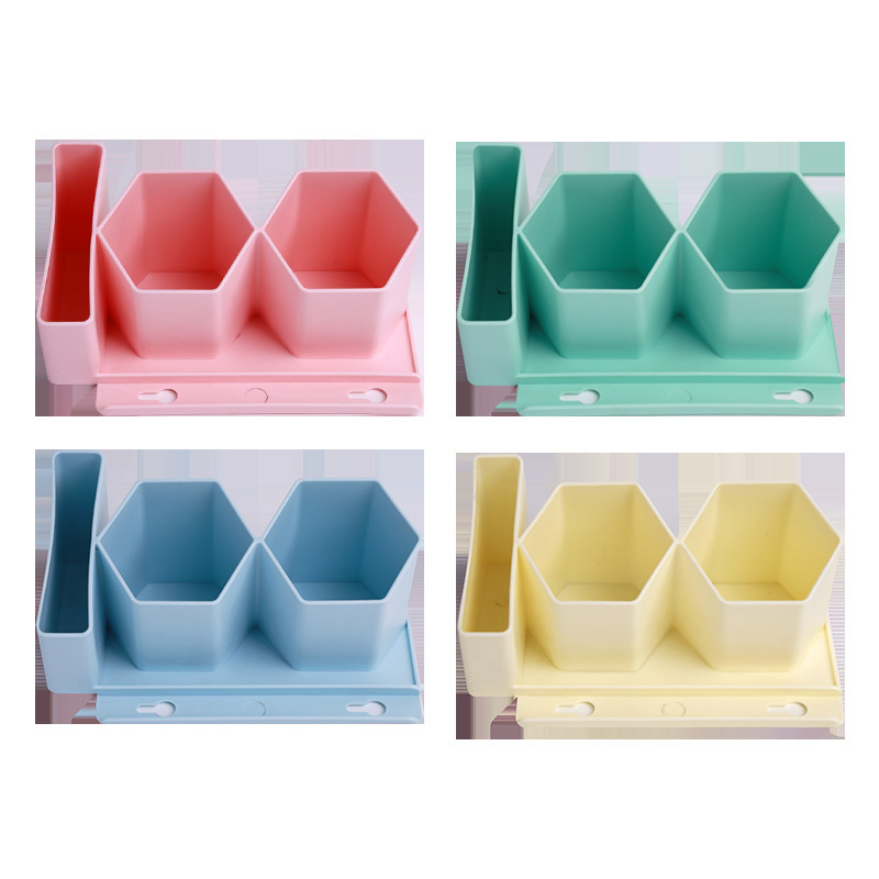 Estante de almacenamiento de bolígrafos para estudiantes Estante de portalápices Diseño de pared colgante sin perforación Dormitorio Dormitorio almacenamiento de pared