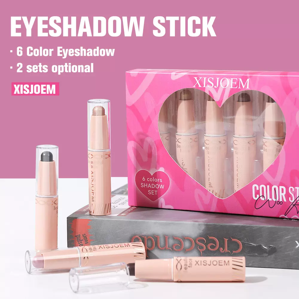 跨境眼影棒高光卧蚕提亮不晕染眼妆修容12色哑光眼影笔持久定妆