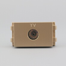 香槟色128型TV电视模块 香槟金有线电视接口数字电视插座面板模块