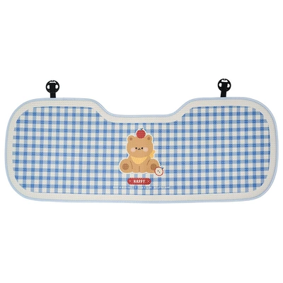Seat cushion, seat cover Cushion Universal for All Seasons - honeycomb-blue-plaid-bear-seat-cushion-rear