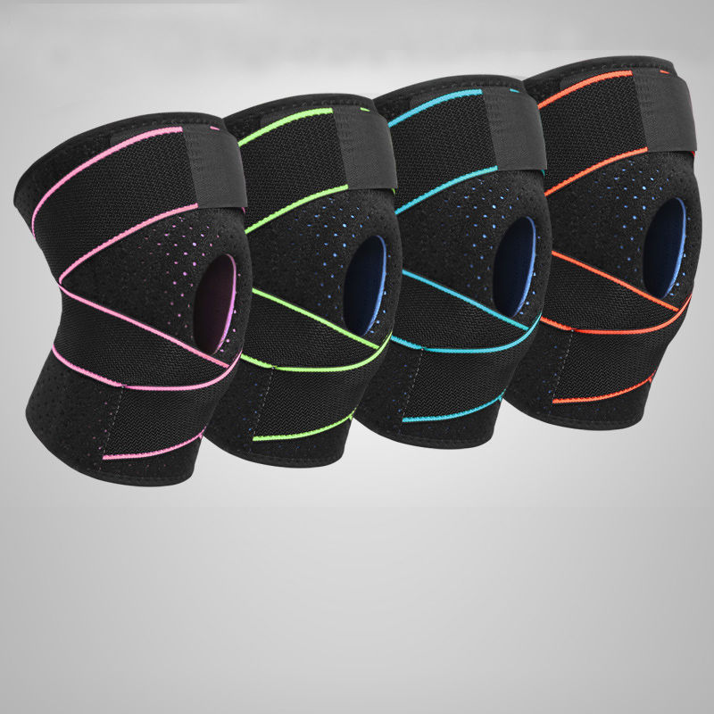 夏季运动护膝绑带减震髌骨保护套 跳绳跑步篮球骑行羽毛球护膝盖