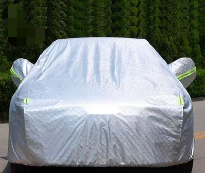 Universal thickened car cover for Car clothing - silver-sedan-aluminum-foil-large-grid-model