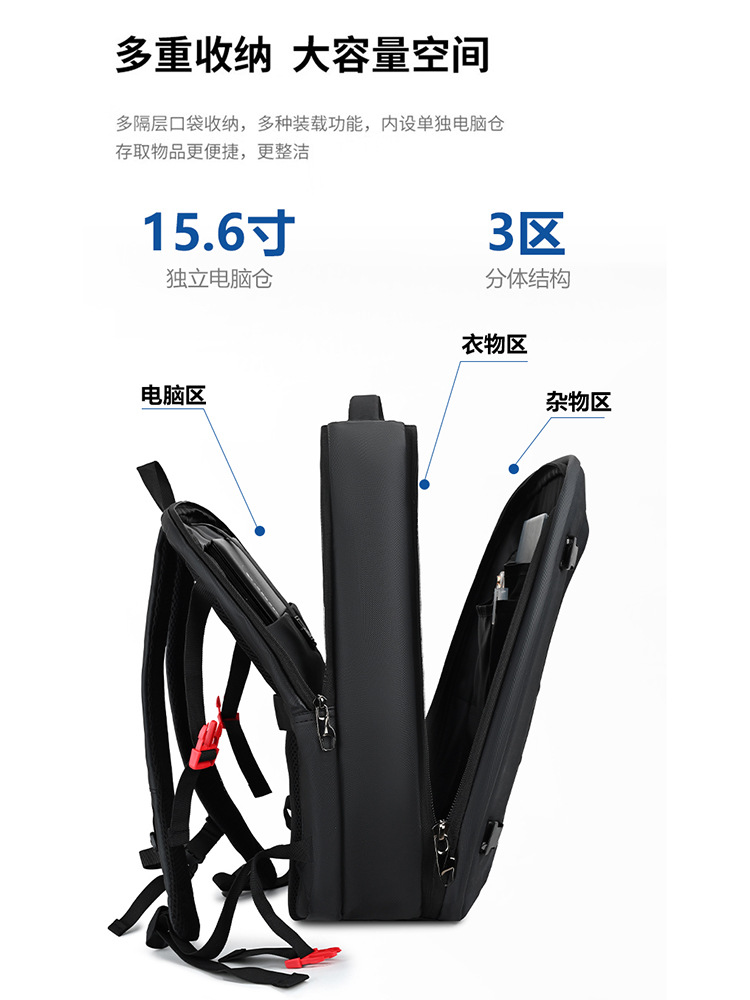 Mochila impermeable de moda, mochila de gran capacidad, portátil