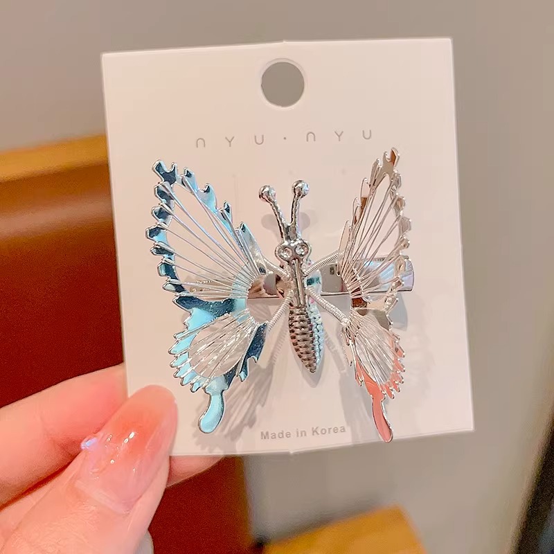 Horquilla de mariposa en movimiento para niños, tarjeta de horquilla de princesa súper hada de la serie Mori para niñas 2025 nuevo tocado de clip para niñas
