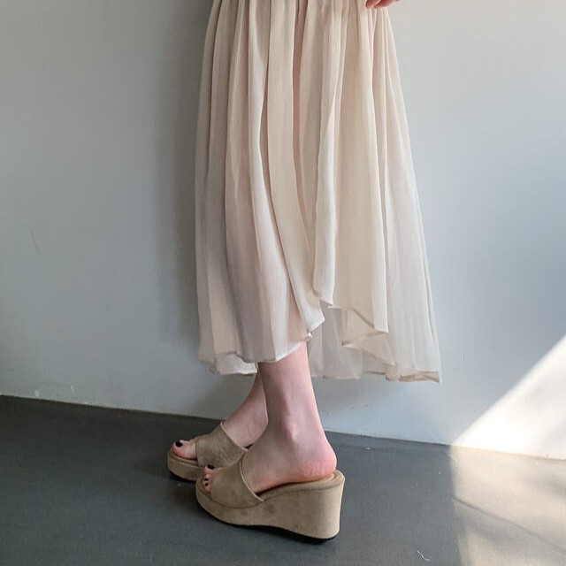 French-Style Wedge Suede Slip-On Sandals for Women, Summer 2026 New Model, High-Heeled Shoes for Petite Women, Height-Increasing Thick-Soled Sandals French-Style Wedge Suede Slip-On Sandals for Women, Summer 2026 New Model, High-Heeled Shoes for Petite Women, Height-Increasing Thick-Soled Sandals
