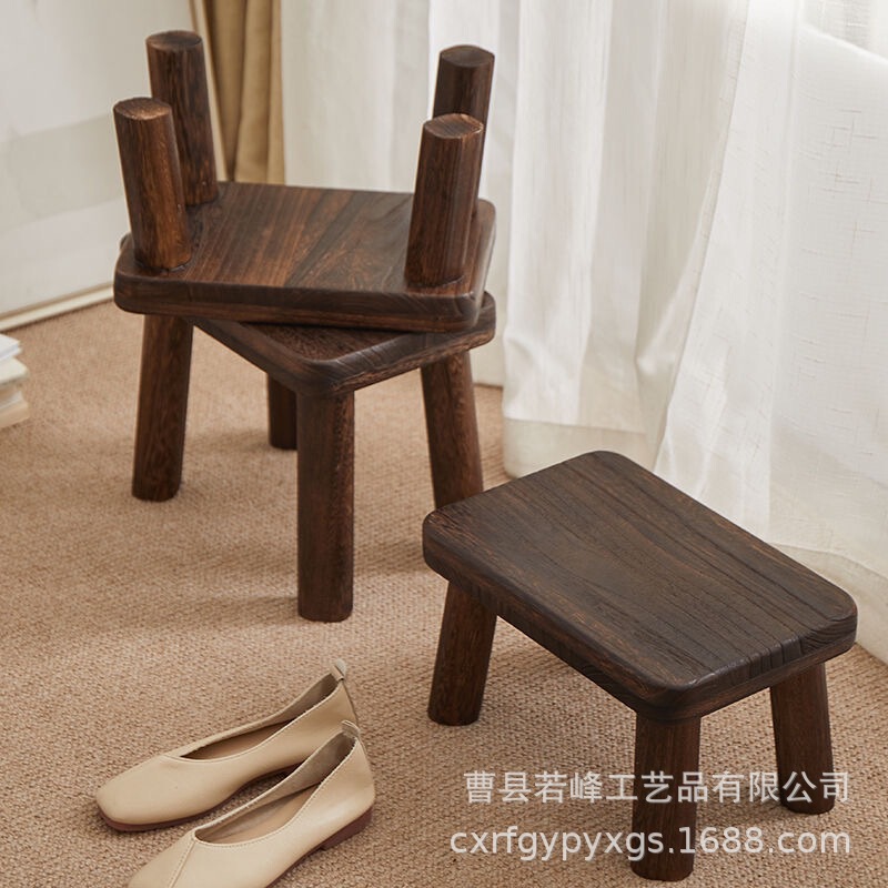 现货木质小凳子家用玄关换鞋凳实木方凳单人餐椅宝宝小板凳矮凳|undefined