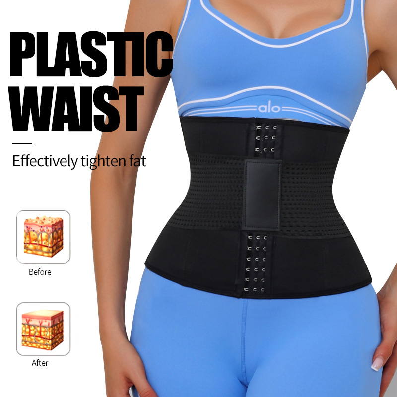 Women's Postpartum Abdominal Belt, Four-Season Cut Out Three-Row Buckle Abdominal Belt, Sports Belly Reduction Body Shaping Garment Girdle