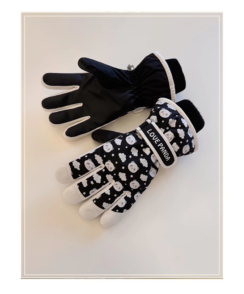 Guanti da sci invernali per bambini, caldi, per ragazzi e ragazze, per giocare sulla neve, anti-schizzi, in velluto, per ragazze, con dita fredde, transfrontalieri_voghion.com