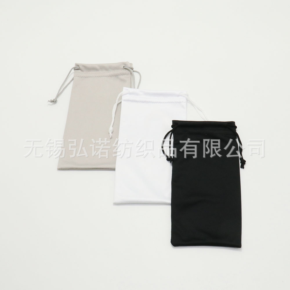 源头工厂眼镜袋 超细纤维涤纶束口袋 数码印花眼镜袋抽绳眼镜袋