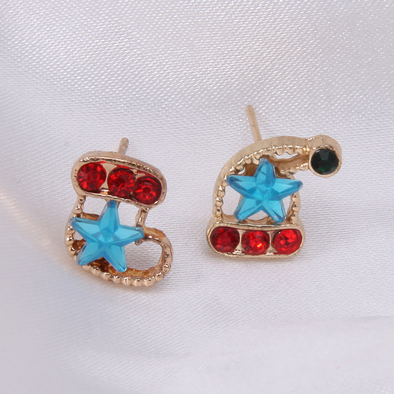 Fashion Christmas Tree Bell Snowflake Alloy Rhinestones Ear Studs display picture 3