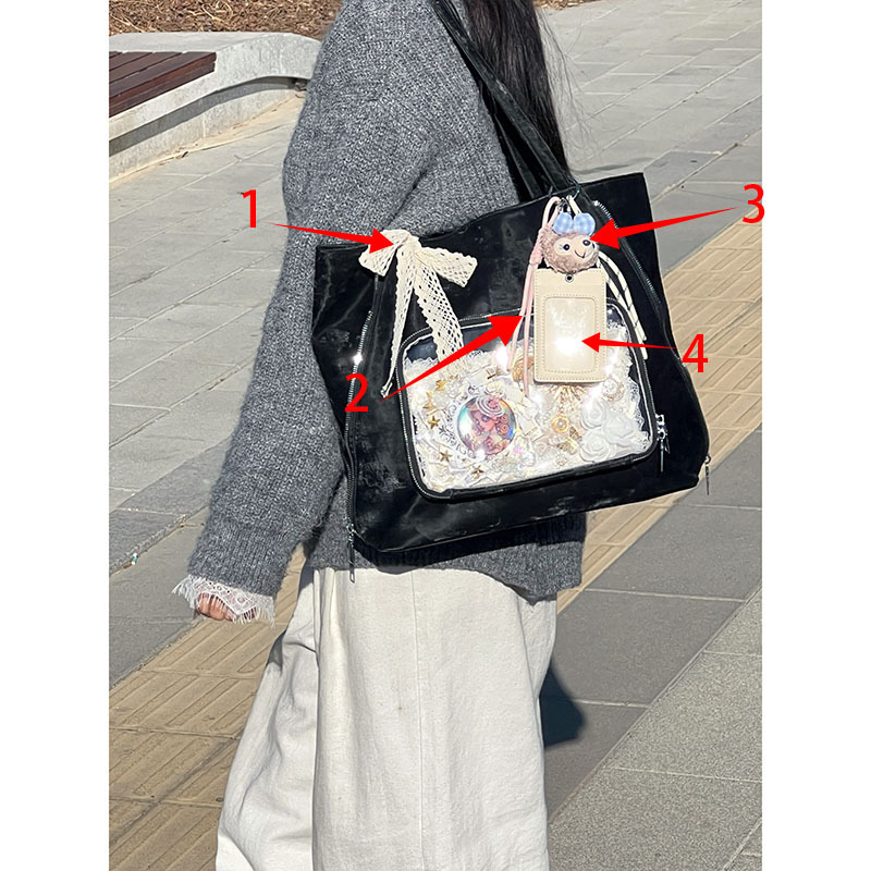 문라이트 블랙에는 리본 + 화려한 밧줄 + 새끼 고양이 머리 + 카드 홀더가 함께 제공됩니다.