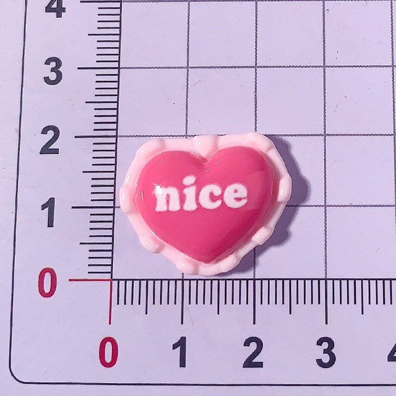 Creativo lindo lindo amor accesorios de resina hecha a mano crema pegamento clip de pelo DIY joyería caso de teléfono móvil material hebilla de zapatos