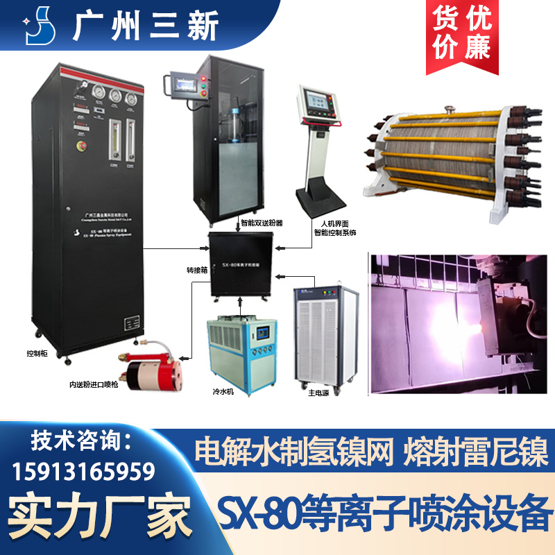 SX-80雷尼镍制氢等离子喷涂设备 电解水制氢 镍网喷涂镍铝涂层