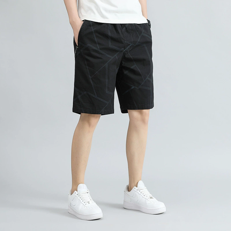 Men's summer thin shorts with zipper, cloth, trend trousers for leisure, oversize