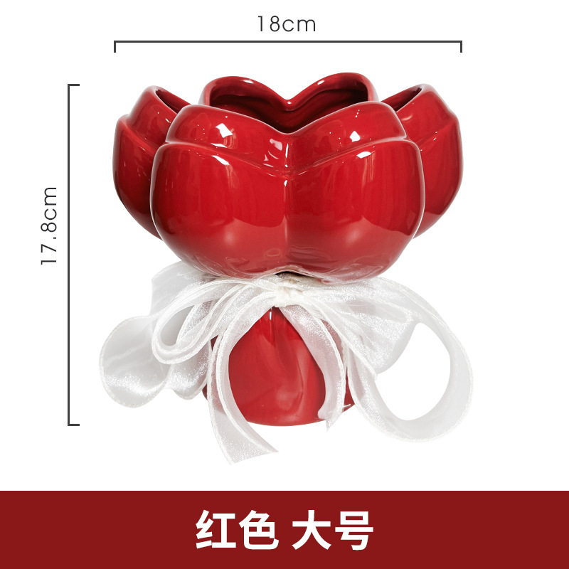 레드 라지 [부케 꽃병 4.0]