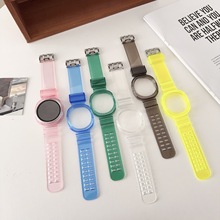 适用三星Watch8表带Watch8 Classic格珊纹一体TPU糖果色冰川表带