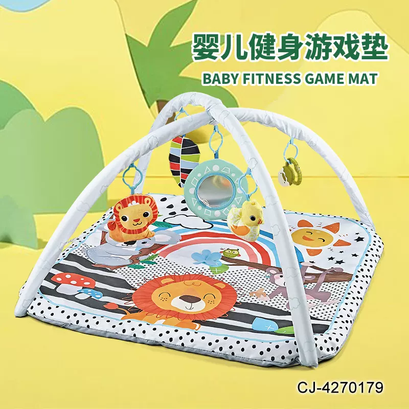 跨境婴儿方形游戏垫可折叠机洗新生儿活动健身架宝宝爬行地毯批发