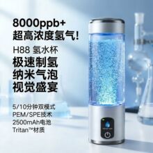新品现货私模高端富氢水杯进口质子膜智能触控氢值监测氢水杯