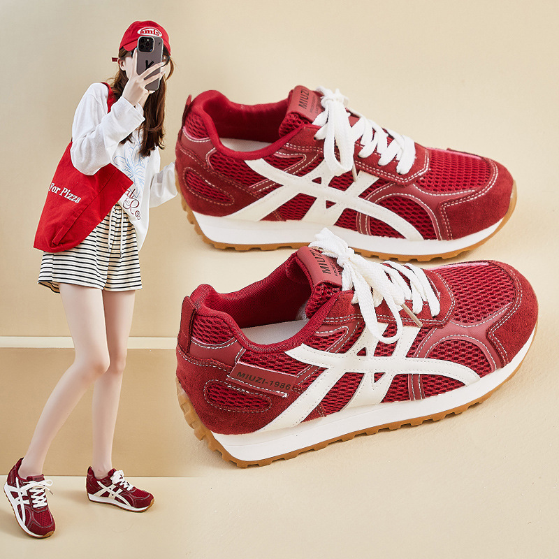 New Korean-Style Height-Increasing Running Shoes for Women, 2026 Spring Student Sports Running Thick-Soled Casual Shoes Jcf230