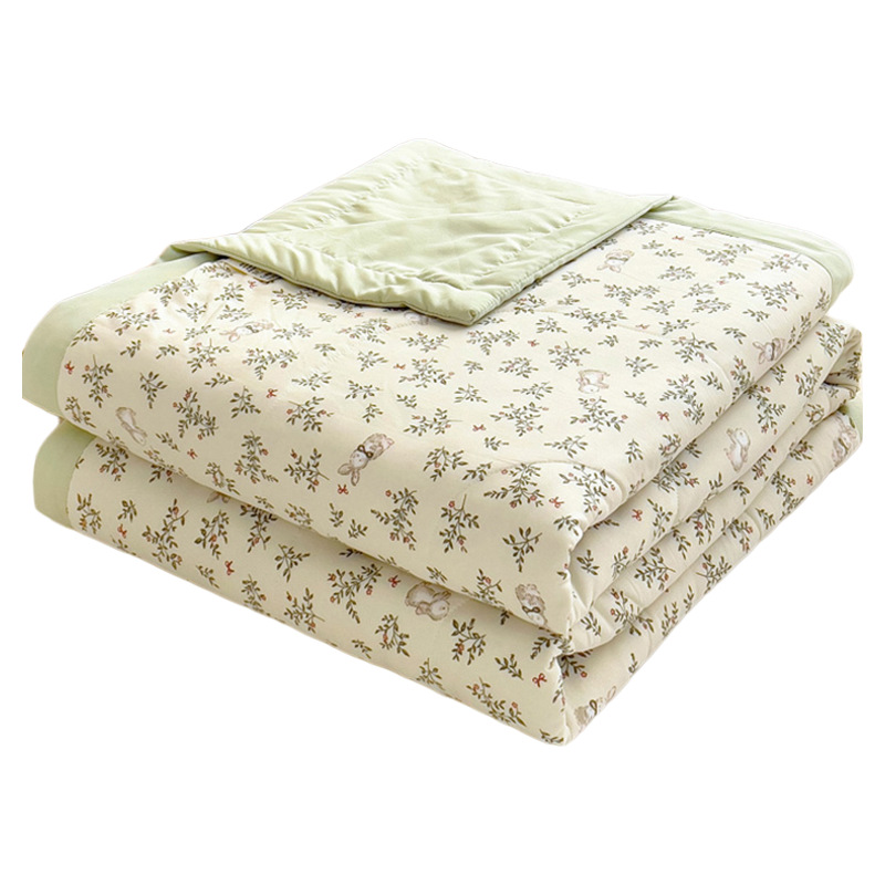 Edredón fresco de verano de algodón de punto, colcha de aire acondicionado, doble, colcha delgada lavable a máquina lavable en verano, núcleo 2025 nuevo