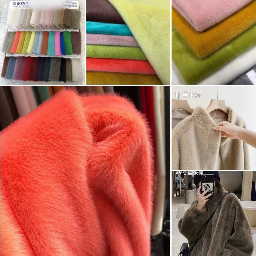 China visón azul de plata visón 10mm imitación de visón 900g espesar cascada de visón suelto ropa de mujer bolsas zapatos tela