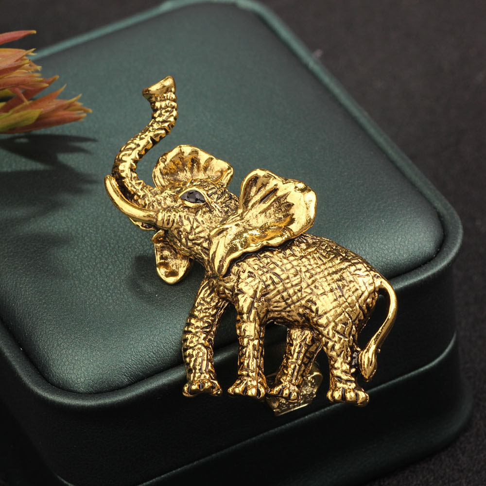 Unisex Gender Retro Simple Style Pin Elephant Zinc Alloy Plating Unisex Brooches